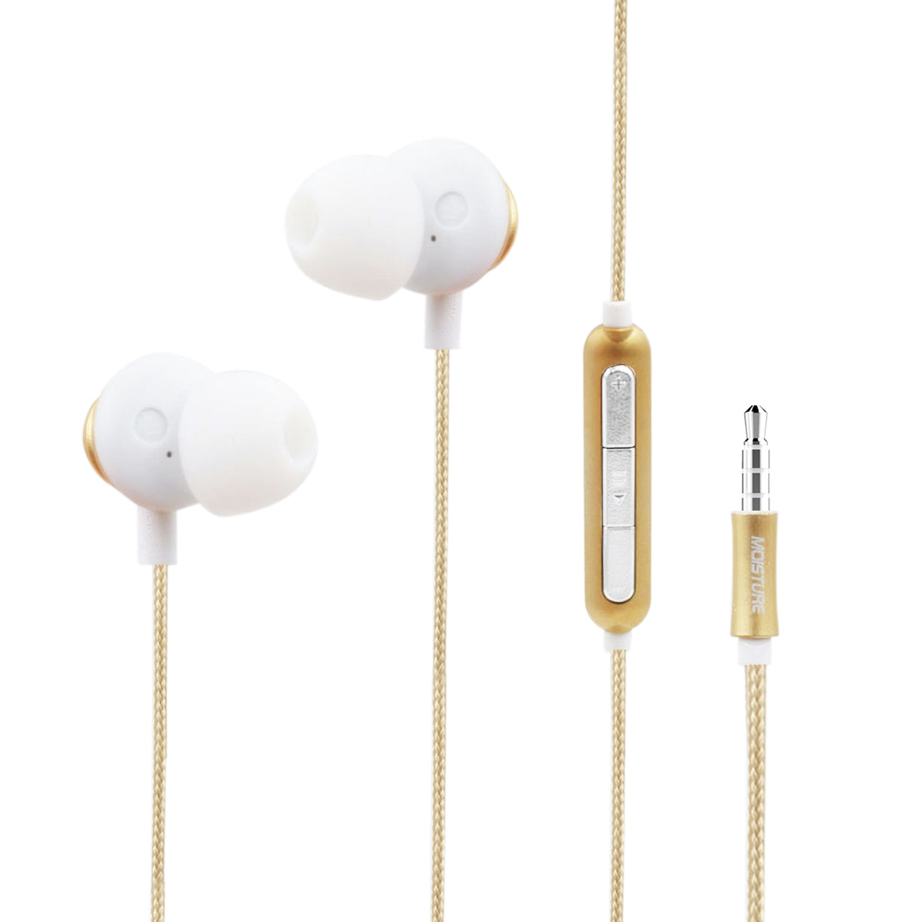 Bass Earphones with Monibearing Mic In Gold-HS77GD